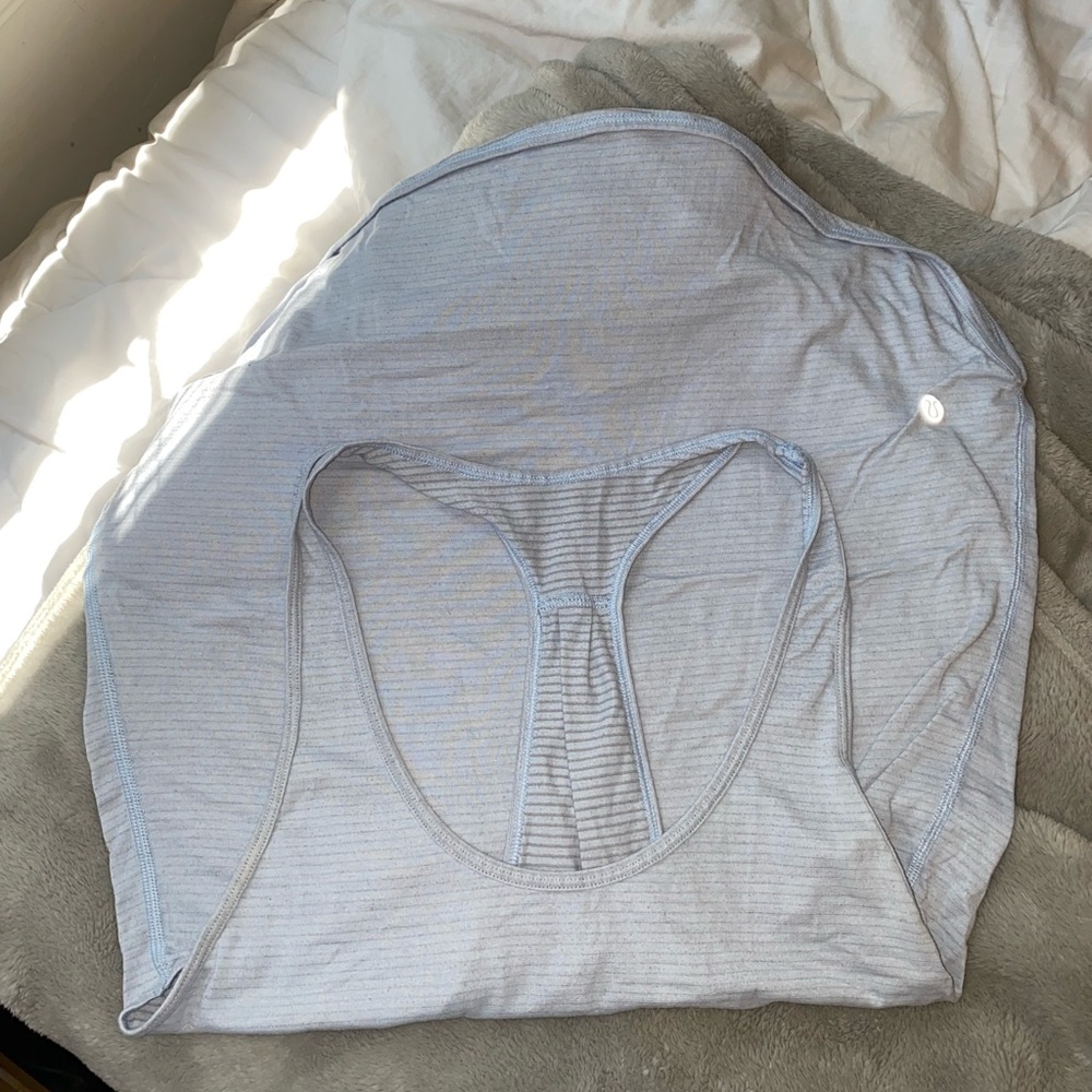 Light blue lululemon workout tank size 8